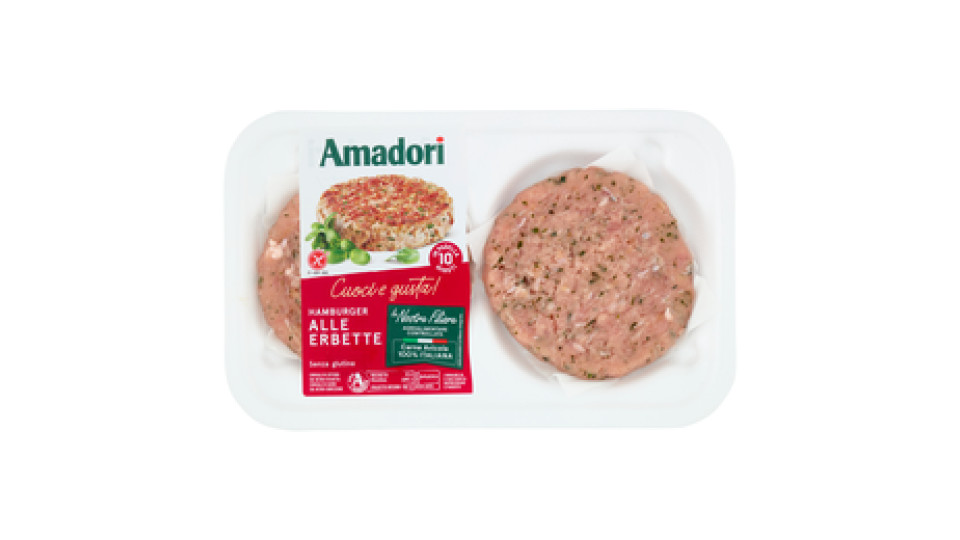 Amadori Hamburger alle Erbette 0,204 kg