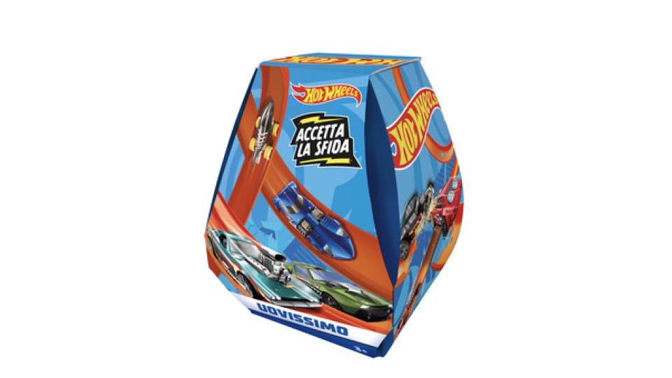 Hot Wheels Uovissimo, con 1 Set Rettilinei HotWheels, 1 veicolo singolo in scala 1:64 e 3 accessori per sfrecciare in pista e sfidare i tuoi amici, giocattolo per bambini