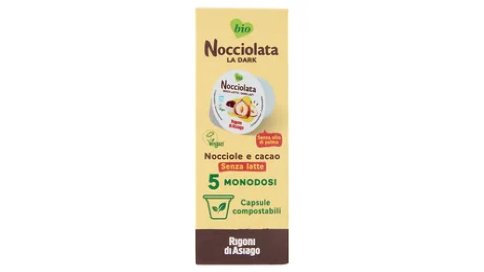 Rigoni di Asiago Noccolata la Dark Senza Latte bio 5 x 20 g