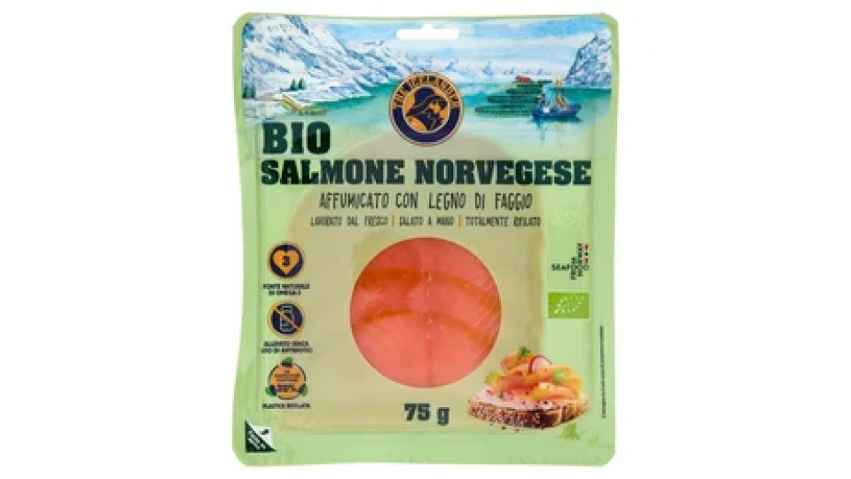 The Icelander Bio Salmone Norvegese Affumicato con Legno di Faggio 75 g