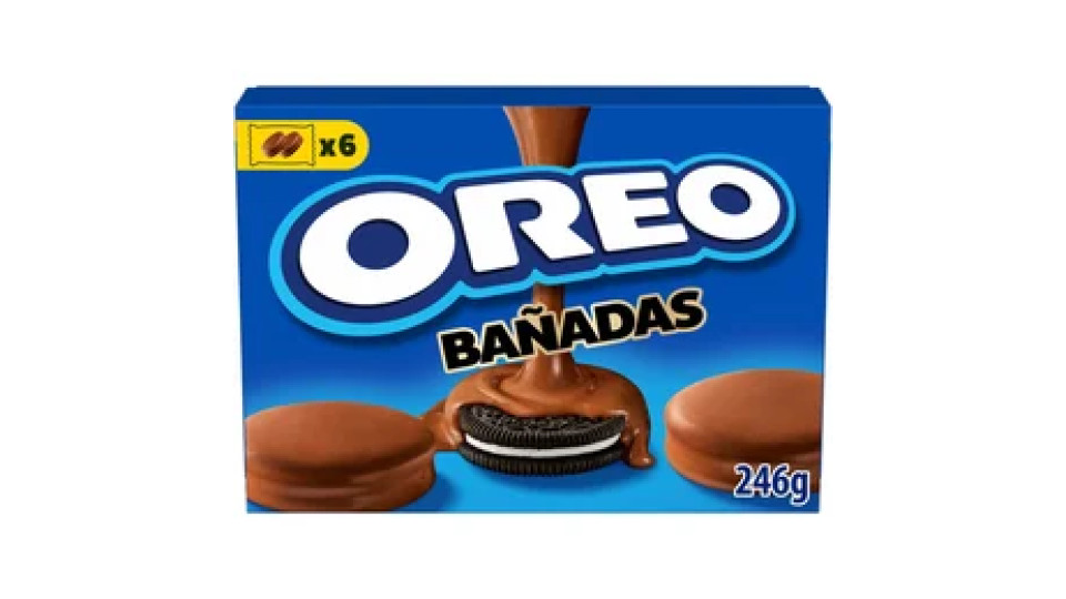 OREO Banadas Choco Biscotti con copertura al Gusto di Cioccolato al Latte 247g - 7 monoporzioni da 41g