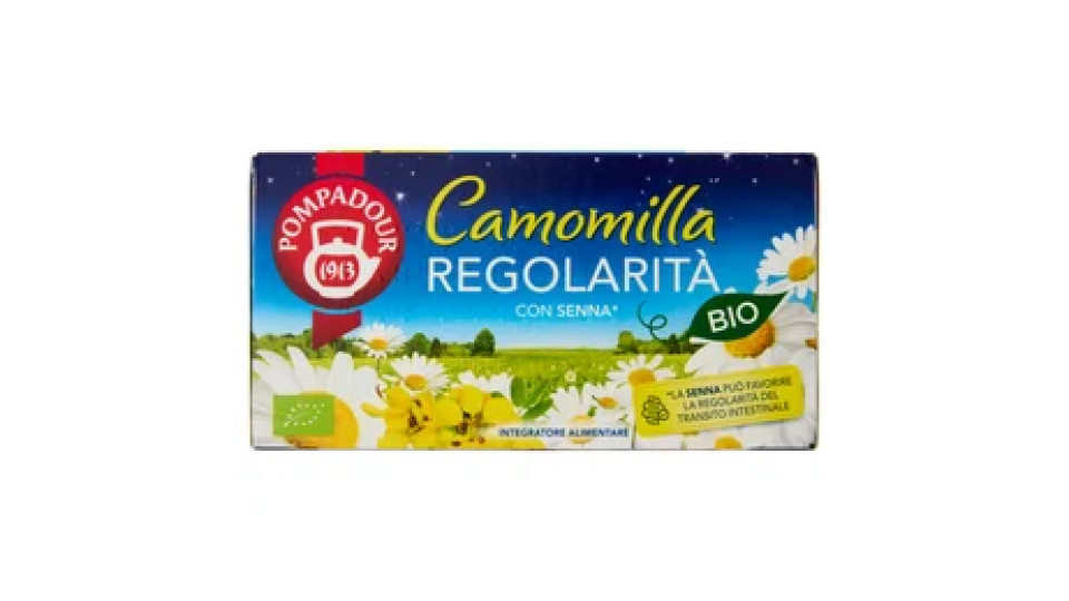 Pompadour Camomilla Regolarità con Senna* Bio 18 x 1,7 g