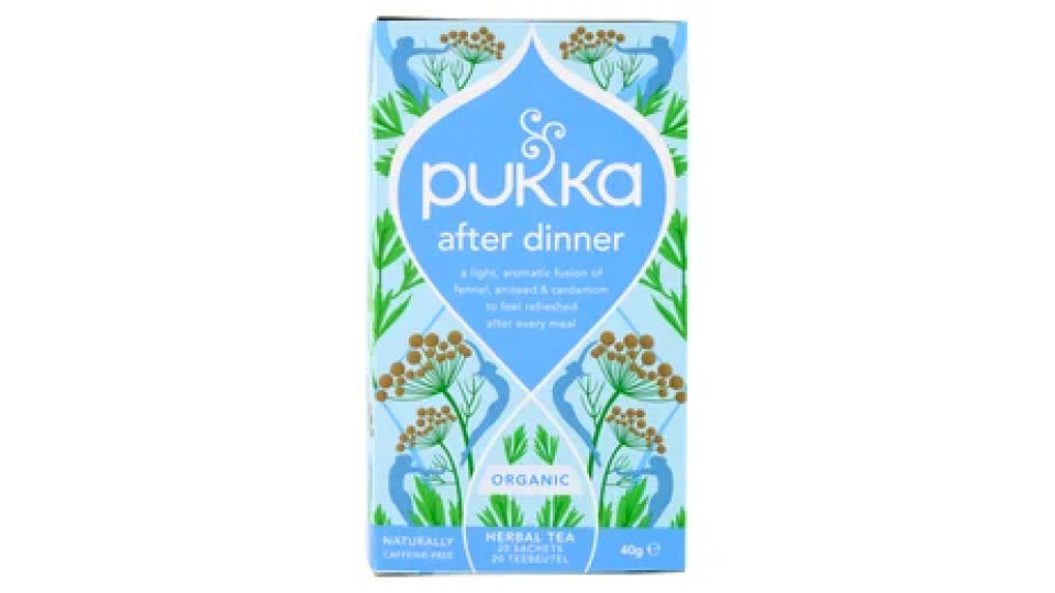 pukka after dinner Organic 20 Bustine di Miscela per Infuso 40 g