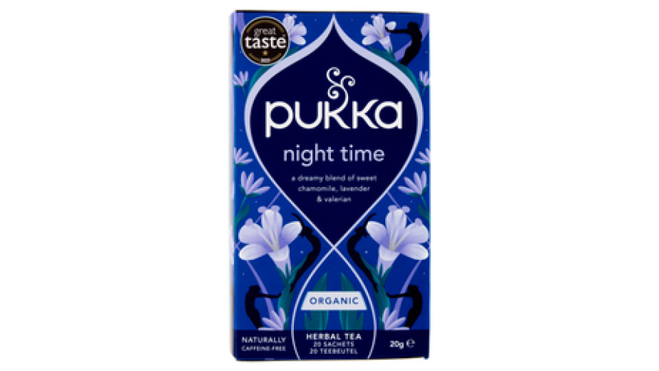 pukka night time Organic 20 Bustine di Miscela per Infuso 20 g