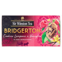 Sir Winston Tea Bridgerton Cookies Lampone e Vaniglia Tè Nero Aromatizzato 20 x 1,75 g
