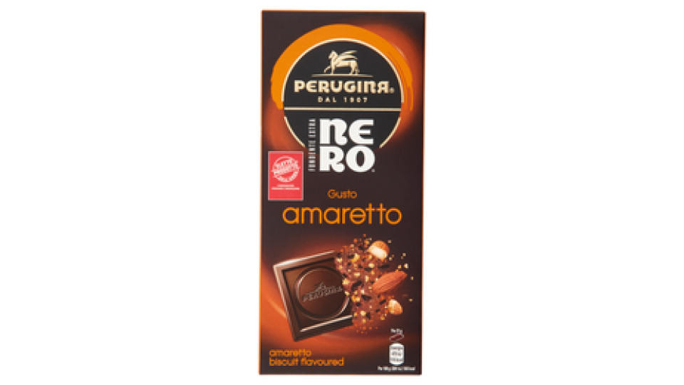 PERUGINA NERO Amaretto Tavoletta Cioccolato Fondente Extra 85g