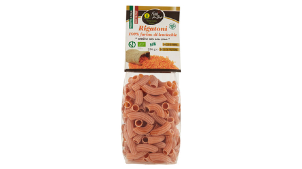 Terranostra Vegan Bio Rigatoni 100% farina di lenticchie 250 g
