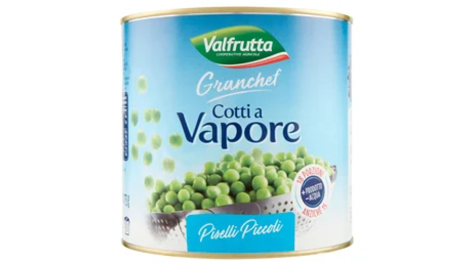 Valfrutta Granchef Cotti a Vapore Piselli Piccoli 2100 g