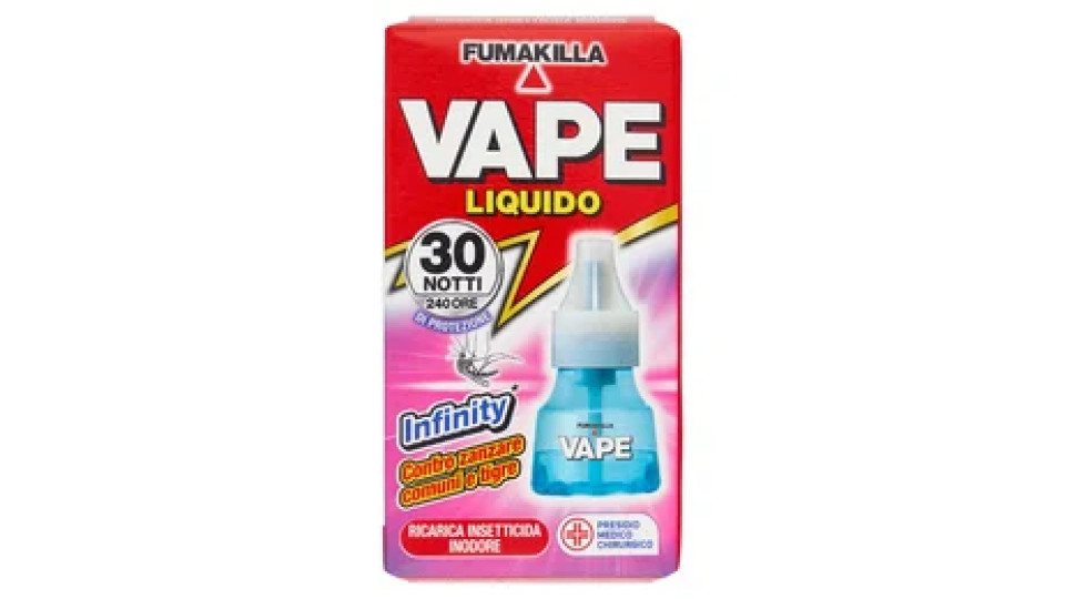 Vape Liquido Infinity Ricarica Insetticida Inodore 15 ml