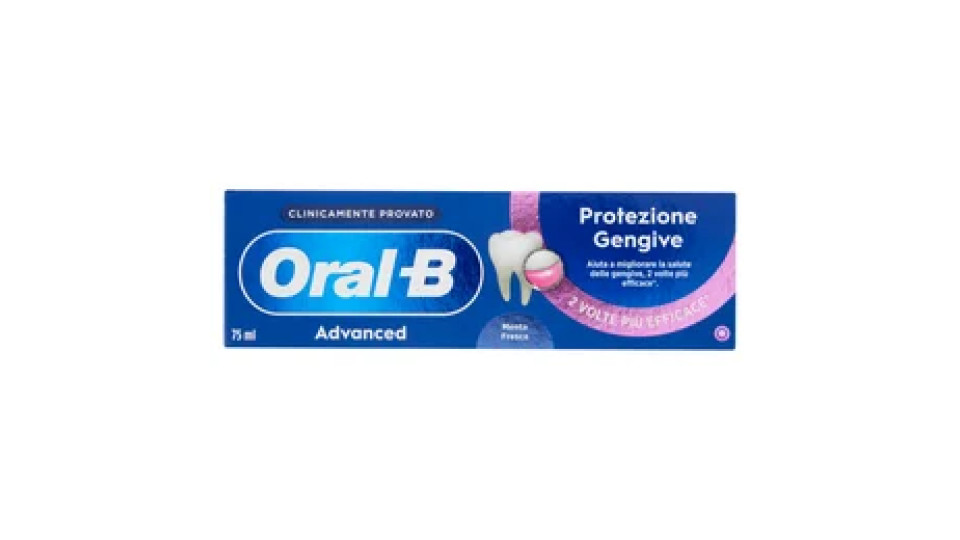 Oral-B Advanced Dentifricio Protezione Gengive Menta Fresca 75 ml