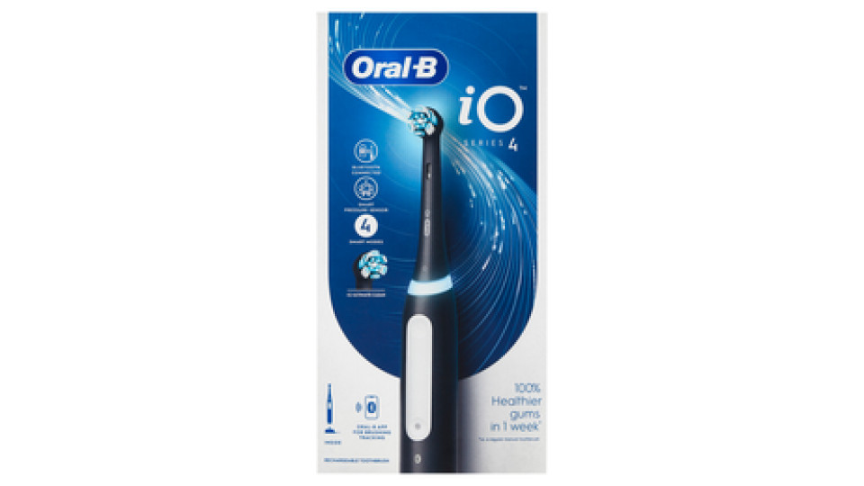 Oral-B iO Series 4 Spazzolino Elettrico Denti Ricaricabile Matt Black
