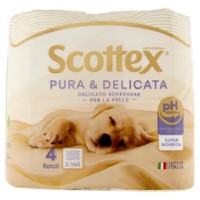 Scottex Pura & Delicata Carta Igienica Rotoli 5 Veli 4 pz