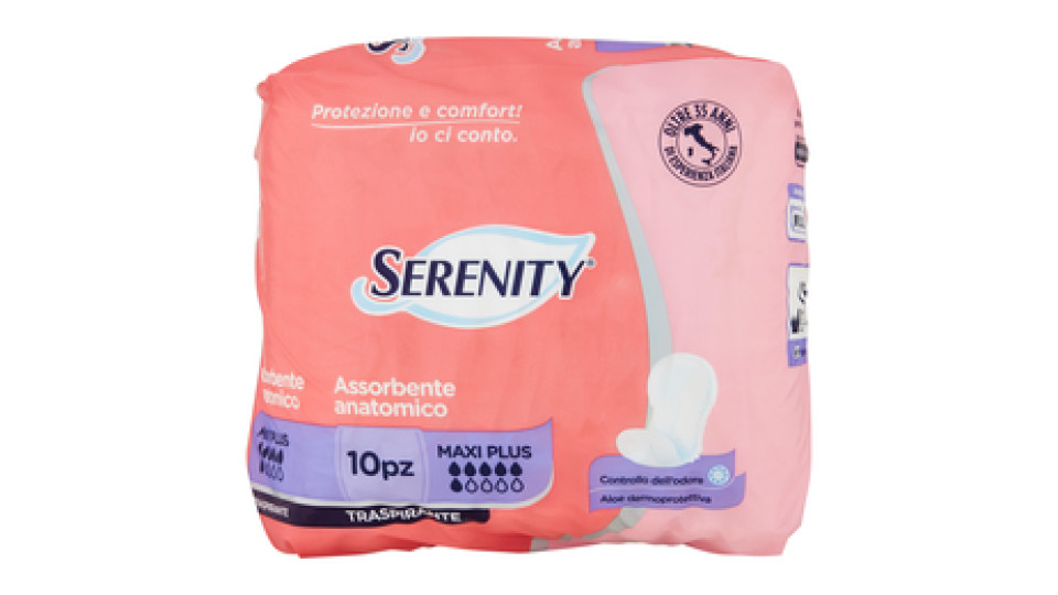 Serenity Assorbente anatomico Traspirante Maxi Plus 10 pz