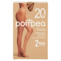 pompea Classico Collant opaco 20 den 1/2-S Ambrato 2 Paia