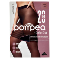 pompea Comfort Size Collant velato opaco comfort size con fibra Lycra 20 Den XXL Nero