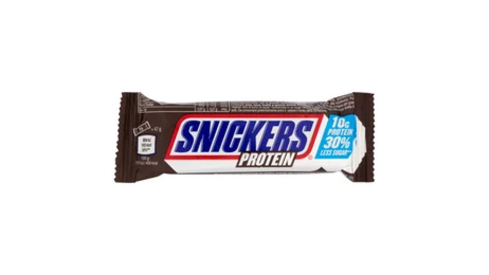 Snickers Protein, Barretta Proteica al Cioccolato, Caramello e Arachidi Tostate, 47g