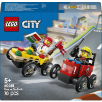 LEGO City Pack veicoli da corsa: pizzaiolo contro pompiere