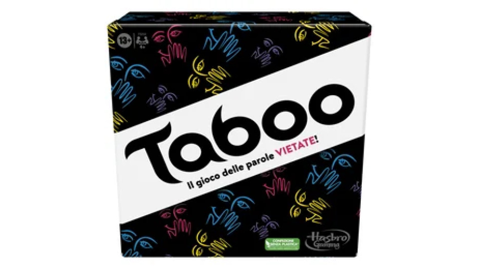 Hasbro Gaming Taboo, gioco da tavolo, giochi con parole da indovinare per adulti e adolescenti dai 13 anni in su, giochi per le feste per 4 o più giocatori