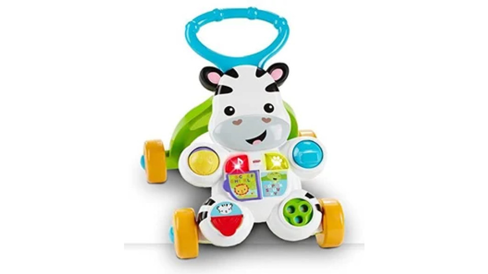 Mattel Zebra Primi Passi Spingibile, Giocattolo Elettronico Educativo con Musica e Suoni, per Bambini di 6 + Mesi