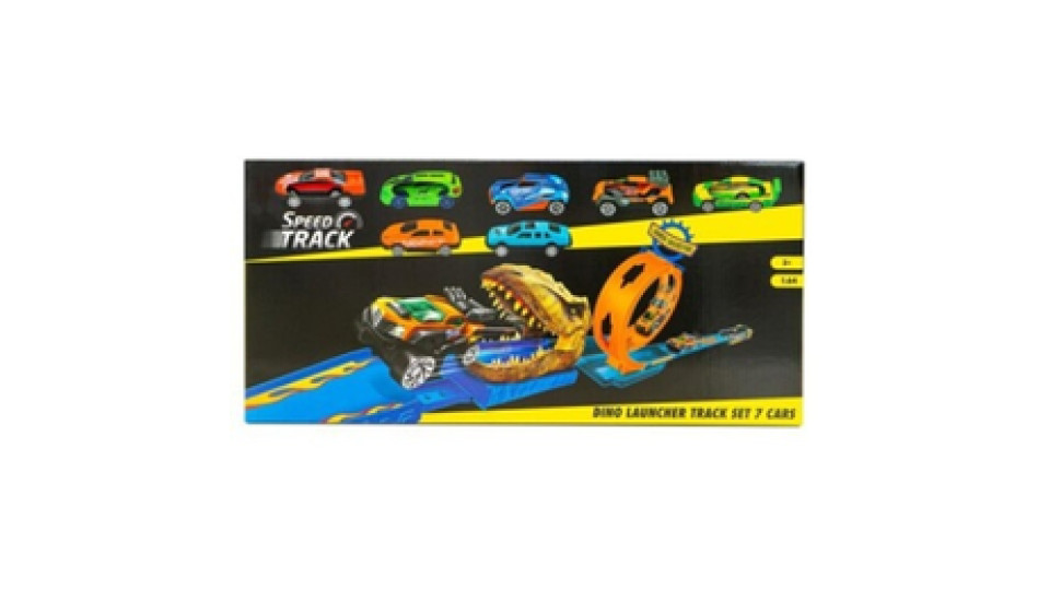 Speed Track Speedtrack Dino Launcher con 7 auto