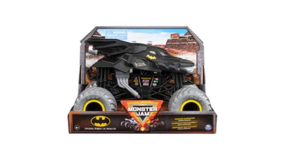Monster Jam , veicolo Monster Truck ufficiale Batman, veicolo die-cast da collezione, in scala 1:24, giocattoli per bambini dai 3 anni in su
