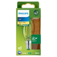 Philips Led Candela Vetro Filamento 40W E14 2700K