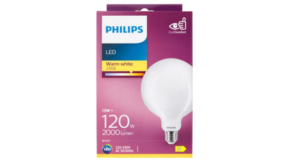 Philips Led globo vetro 120W E27 2700K