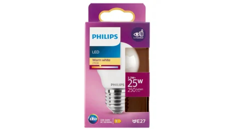Philips Led sfera vetro 25W E27 2700K