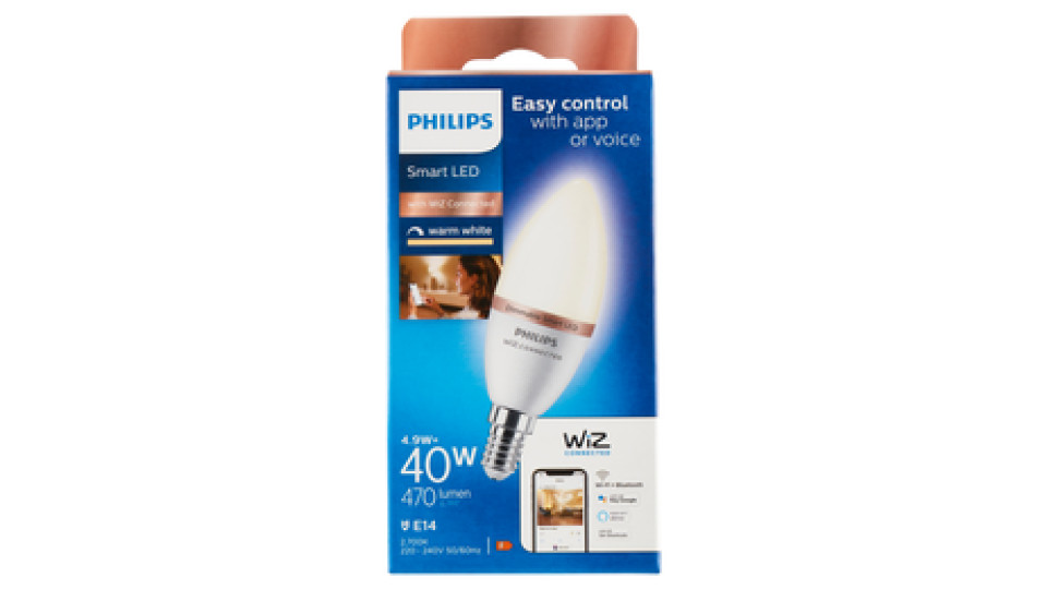 Philips Smart DIM Candela Smerigliata 40W E14
