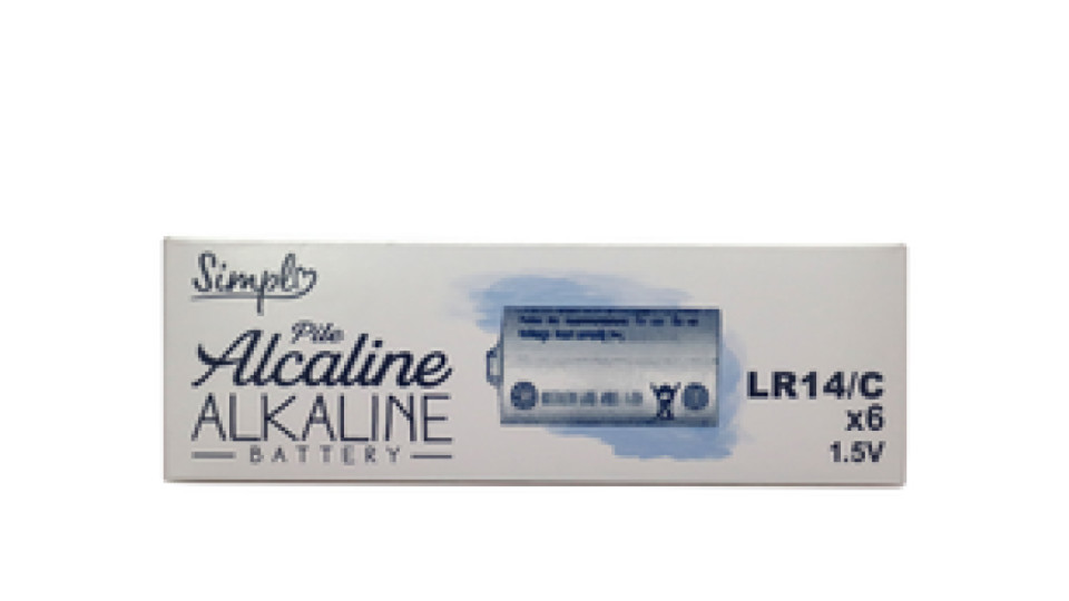 Simpl 6 pile mezza torcia LR14/C