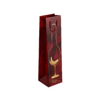 Serenity Shopper VINO Lux colore fondo Bordeaux , stampa oro a caldo misura 13x8x39 h