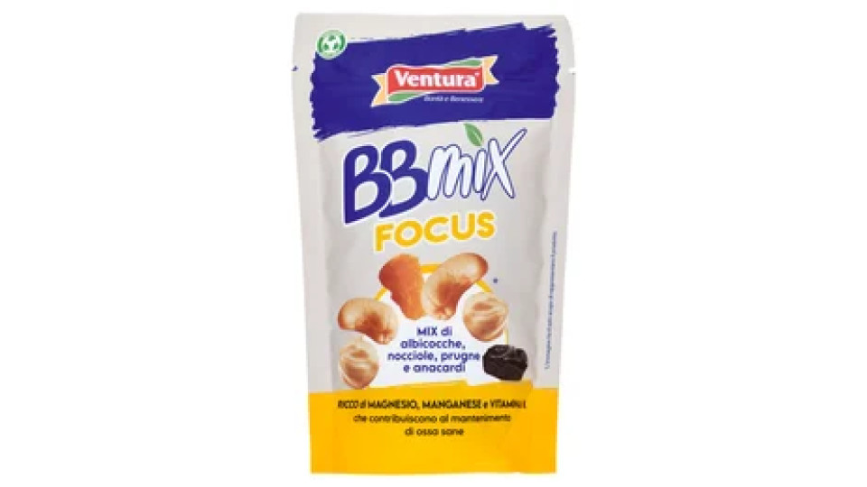 Ventura BBmix Focus Mix di albicocche, nocciole, prugne e anacardi 150 g