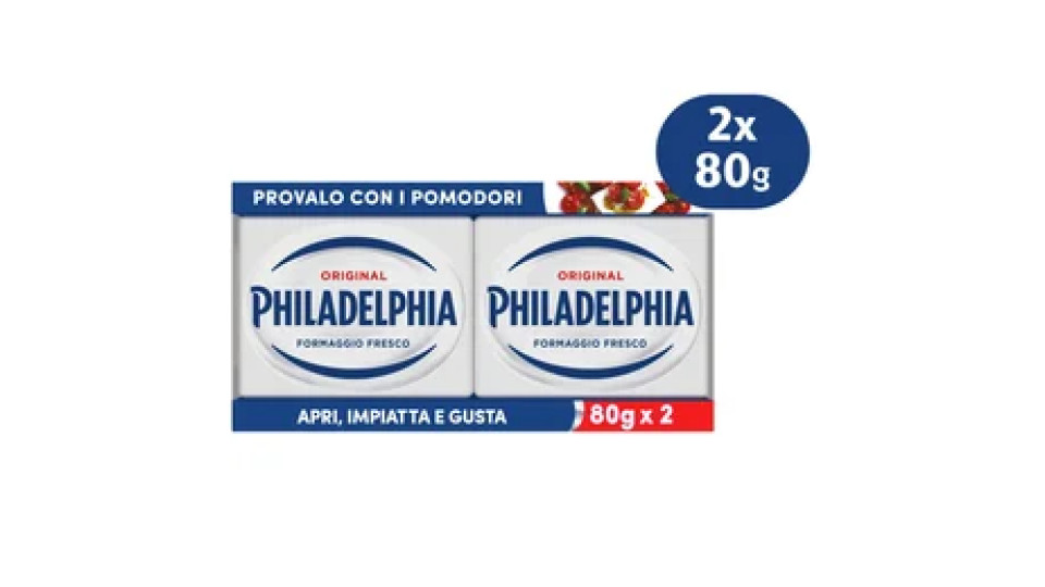 Philadelphia Original Formaggio Fresco cremoso Panetto 2x 80g