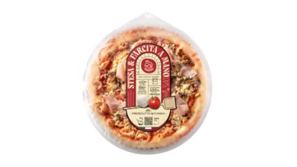 Pizza con Prosciutto e Funghi