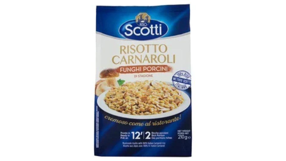 Riso Scotti Risotto Carnaroli Funghi Porcini di Stagione 210 g
