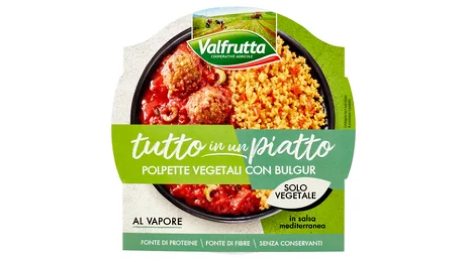 Valfrutta tutto in un piatto Polpette Vegetali con Bulgur in salsa mediterranea 280 g