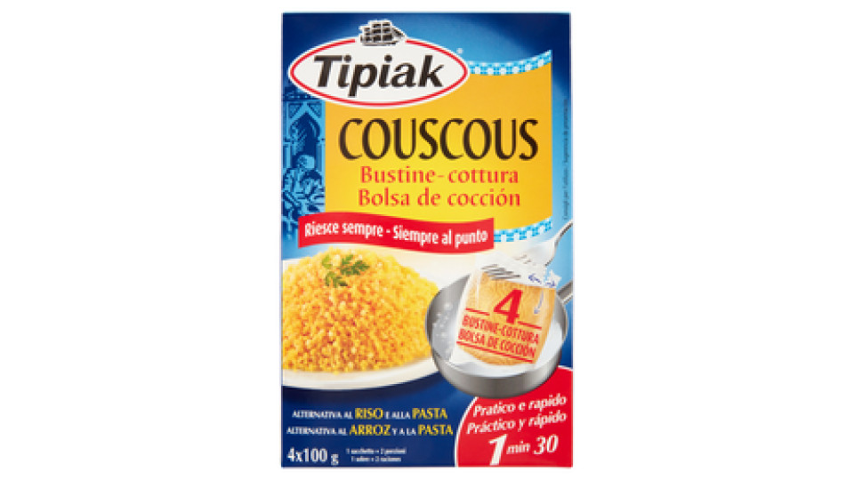 Tipiak Couscous Bustine-cottura 4 x 100 g