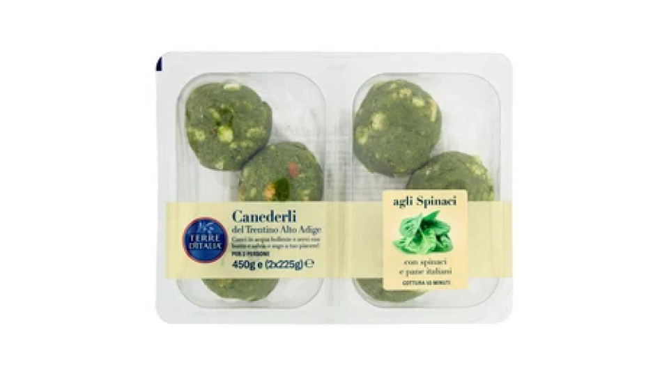 Terre d'Italia Canederli del Trentino Alto Adige agli Spinaci 2 x 225 g
