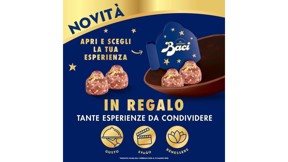Uovo di Pasqua Cioccolato Caramellato alle Mandorle con Sorpresa e 4 Cioccolatini 265g