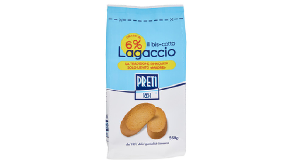 Preti il bis-cotto Lagaccio Grassi al 6% 350 g