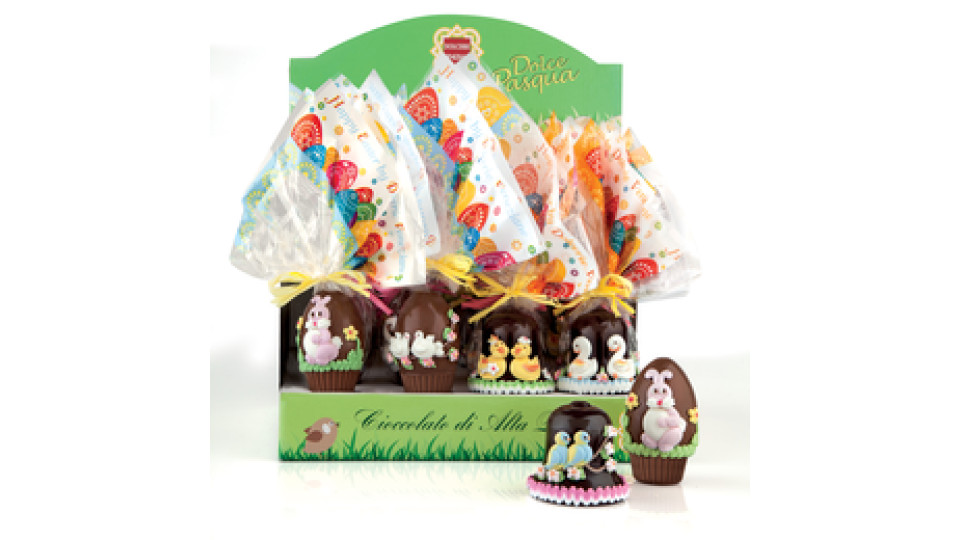 Ovetti di finissimo cioccolato al latte decorati 40g