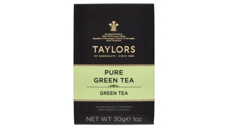 Taylors of Harrogate Pure Green Tea 20 Tea Bags 30 g