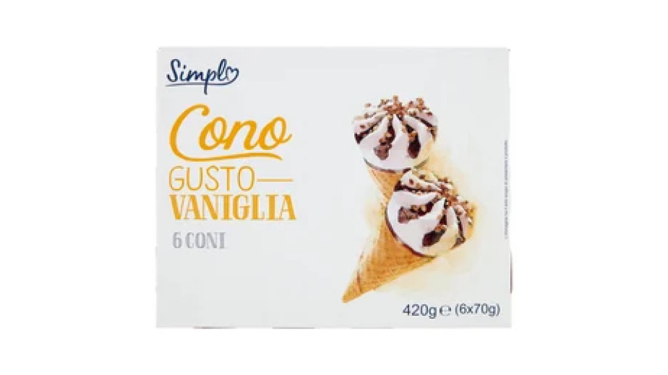Simpl Cono Gusto Vaniglia 6 x 70 g