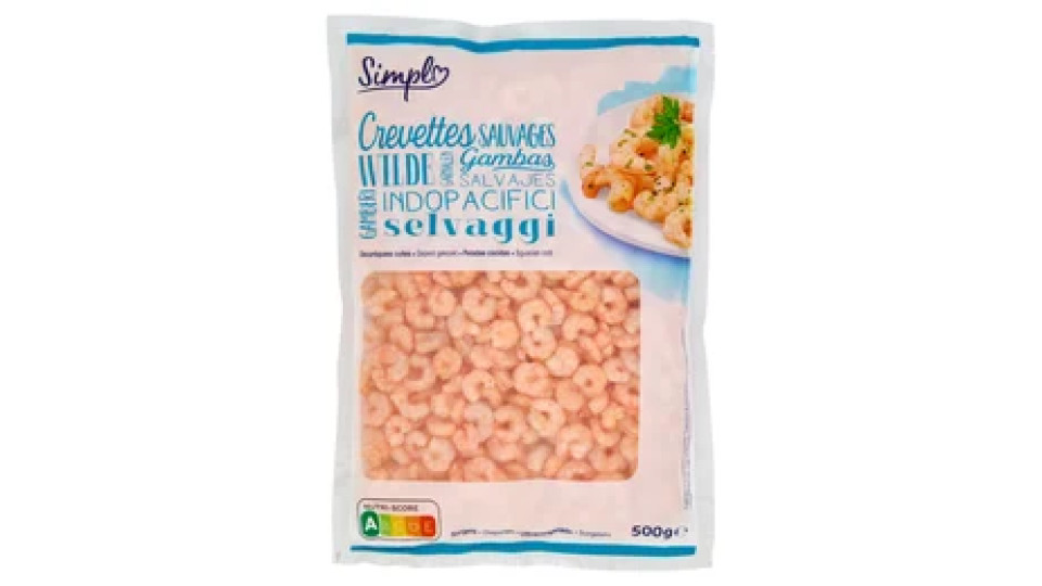 Simpl Gamberi Indopacifici selvaggi Sgusciati cotti Surgelato 500 g