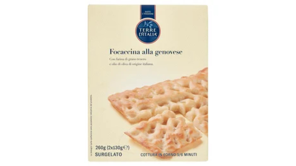 Terre d'Italia Focaccina alla genovese Surgelato 2 x 130 g