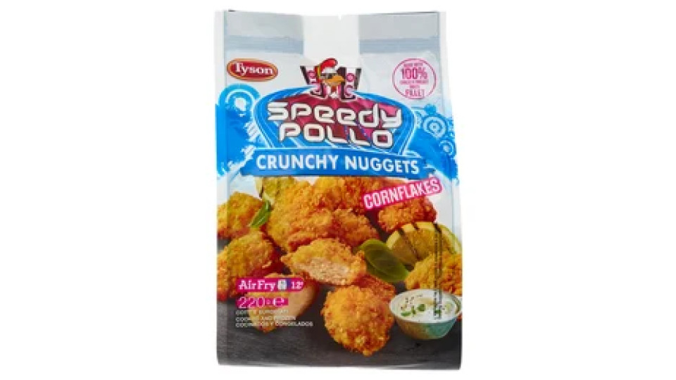 Speedy Pollo Crunchy Nuggets Cornflakes Cotti e Surgelati 220 g