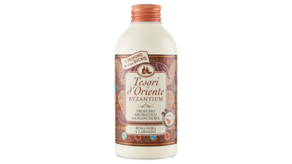 Tesori d'Oriente Byzantium Profumo Aromatico per Biancheria Rosa Nera e Labdano 250 ml