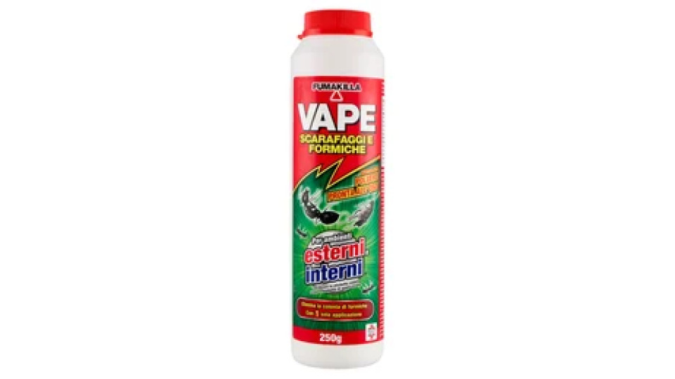 VAPE Scarafaggi e Formiche Insetticida in Polvere Pronta all'Uso 250 g
