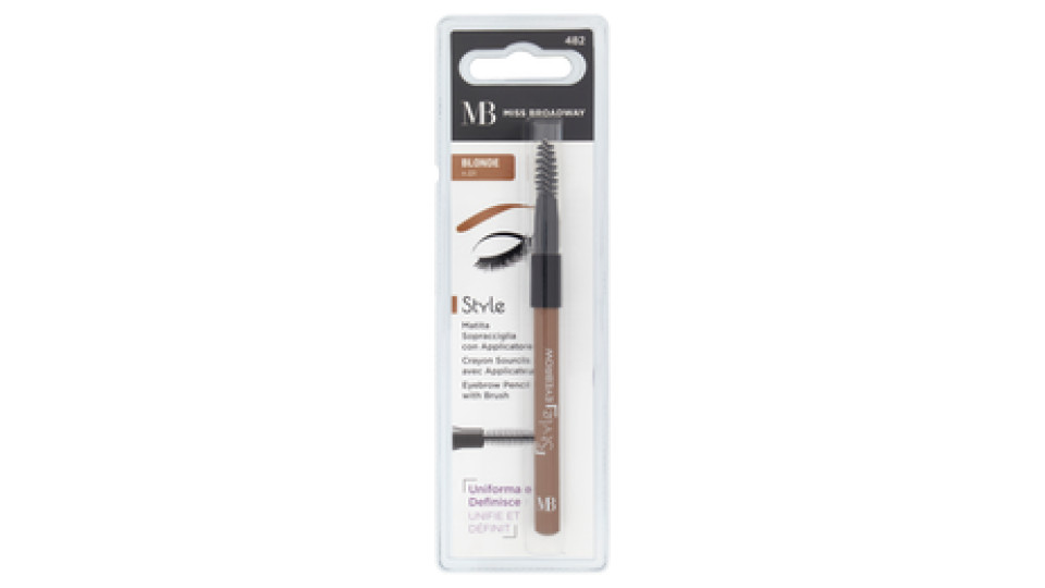 Miss Broadway Style Matita Sopracciglia con Applicatore Blonde n.01