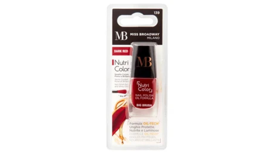 Miss Broadway Nutri Color Smalto Colore Dark Red 8 ml